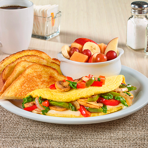 loaded veggie omellete